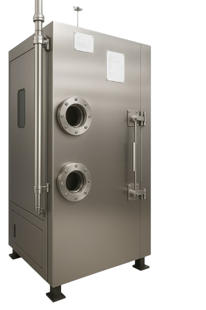 Advanced precision coating equipment with transparent background